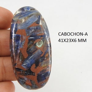 Kyanit Kupfer Stabilisierte Glatte Oval Form Cabochon/Handgemachte Lose Edelstein/Für die Herstellung von Schmuck/Einzelstück / C-10