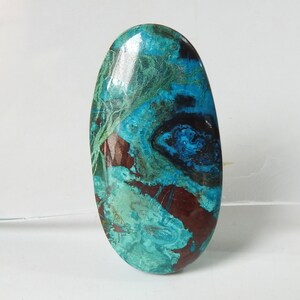 Shattuckite gladde ovale vorm cabochon/38X19X9MM ca./voor het maken van sieraden/handgemaakte edelsteen/natuursteen/groothandelaar/benodigdheden/C-29