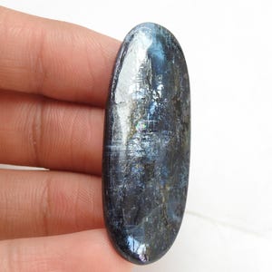 Kyanit glatte ovale Form Cabochon 49X18X4 MM Ca. Handgemachte Edelstein-lose Stein für die Herstellung von Schmuck ein einer Art 100%natürlichen C-11