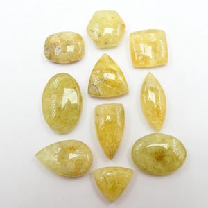 Heliodor Glatte Cabochon Lot/10Piece 25X16X5To14X14X9MM Ca./Loose Stein/Für die Herstellung von Schmuck/Unikat/Großhandel/Zubehör/C-57