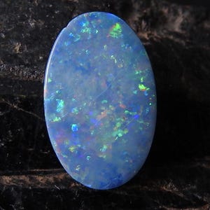 Cabochon ovale liscio multifuoco a forma di doppietto di opale australiano/18X12X5MM/MS