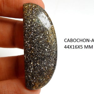 Pedra de sol preta suave cabochão de formato extravagante/pedra preciosa artesanal/pedra solta/para fazer joias/100% natural/C-42