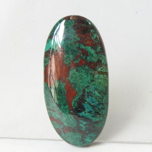 Cabochon de forme ovale lisse azurite malachite/49 x 24 x 7 mm/pierres précieuses faites main/pierres non serties/pour la fabrication de bijoux/unique en son genre/100 % naturel/C-27