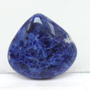 Cabochão em forma de coração suave sodalita/27X29X6MM Aprox/pedra preciosa artesanal/para fazer joias/único/100% natural/C-21