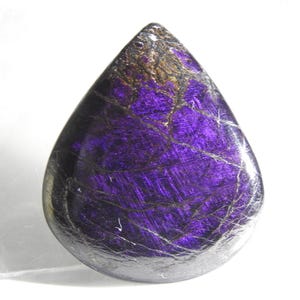 Cabochão em formato de pêra lisa Purpurite/33X29X6MM/enrolamento de arame/tecelagem/uso como pingente/presente para ela/C-117