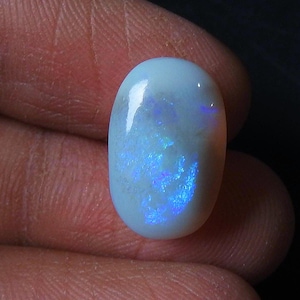 Australian Jelly Opal Multi Fire Smooth Oval Shape Cabochon 16X10X9MM Approx For Making Jewelry Natural Stone Loose Gemstone MS