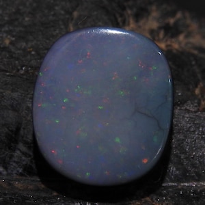 Opale australiano doppietto liscio multi fuoco forma ovale cabochon/15X13X4MM/MS