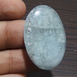 Aquamarine Glatte ovale Form Feldspat Cabochon / 34X23X7 MM Ungefähr / Lose Edelstein für die Herstellung von Schmuck / Unikat / Großhandel Lieferungen / C-01