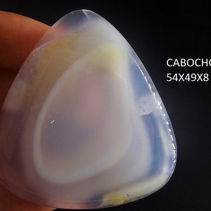 Agate calcédoine Cabochon lisse en forme de poire/Pierres précieuses faites à la main/Pierres lâches/C-64 100 % naturel