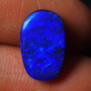 Cabochon a forma di doppietto di opale australiano liscio multi fuoco, 15X9X4MM MS