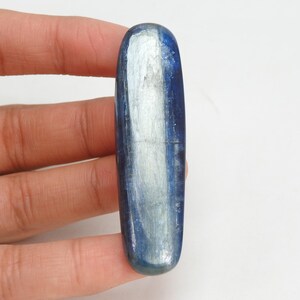 Kyanit glatte ovale Form Cabochon 67X18X7 MM Ca. Handgemachte Edelstein-lose Stein für die Herstellung von Schmuck ein einer Art 100%natürlichen C-09