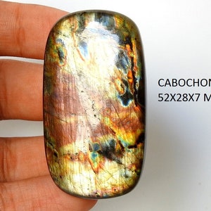 Cabochon de labradorite forme rectangle Spectrolite multi-feu pierres précieuses en vrac cadeau personnalisé pierre naturelle unique C-101