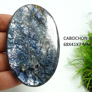 Kyanit glatte ovale Form Cabochon/handgefertigter Edelstein/loser Stein/für die Herstellung von Schmuck/einzigartig/100%natürlich/C-08