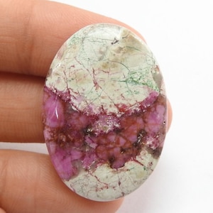 Cabochon de calcite cobalt de qualité supérieure, pierre ovale rose faite à la main, pierre précieuse en vrac pour la fabrication de bijoux uniques en son genre, 100 % naturel C-29