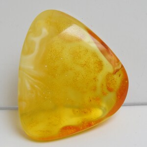 Cabochão de forma elegante e lisa âmbar/38X32X9MM/para fazer joias/pedra natural/C-13