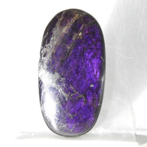 Cabochão de formato oval suave Purpurite/53X28X7MM/Envoltório de fio/Tecelagem/Usar como pingente/Presente para ela/C-116