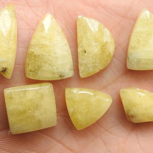 Heliodor Glatte Cabochon Lot/7Piece 20X15X6To17X10X5MM Ca./Loose Stein/Für die Herstellung von Schmuck/Unikat/Großhandel/Zubehör/C-57