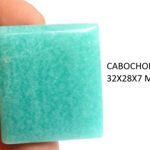 Cabochon lisse en forme de rectangle en amazonite/Pierres précieuses pour pendentif/pièce unique en son genre/C-77 100 % naturel