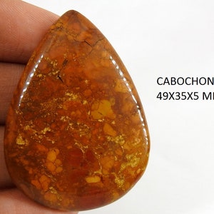 Coquina Mariam Jasper Smooth Cabochon/Pear Shape/Handmade/Loose Stone/Gemstones For Making Jewelry/Pendent/One of Kind/100%Natural  C-70