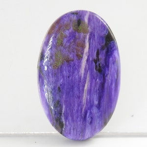 Cabochon charoite lisse forme ovale/35 x 22 x 6 mm/pierres précieuses en vrac faites main/pour fabriquer des bijoux/pièce unique en son genre/vente en gros/fournitures/100 % naturel/C-88