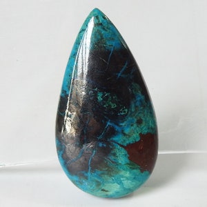 Shattuckite gladde peervorm cabochon/39X21X8MM ca./voor het maken van sieraden/handgemaakte edelsteen/natuursteen/groothandelaar/benodigdheden/C-29