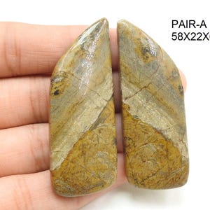 Imagem Jasper Suave Forma Fantasia Cabochão Par/Formato Fantasia/Pedra Solta/Fabricação de Joias da Moda/Gema Solta/C-116