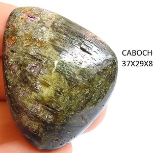 Tourmaline Smooth Fancy Shape Cabochon/Polished/Loose Gemstone/Handmade Healing Stone/Side Drilled/For Making Jewelry/100%Natural/C-112