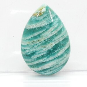 Cabochon en forme de poire lisse amazonite/34 x 23 x 9 mm/fait main/pierres précieuses pour pendentif/bijoux/unique en son genre/C-78 100 % naturel