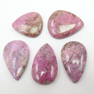 Cabochon de calcite cobalt poire rose fait main pierre gemme en vrac pour la fabrication de bijoux uniques en leur genre 100% naturel C-29
