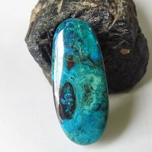 Shattuckite gladde ovale vorm cabochon/38X15X10MM ca./voor het maken van sieraden/handgemaakte edelsteen/natuursteen/groothandelaar/benodigdheden/C-29