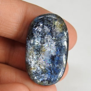 Kyanit glatte ovale Form Cabochon 30X17X6 MM Ca. Handgemachte Edelstein-lose Stein für die Herstellung von Schmuck ein einer Art 100%natürlichen C-75