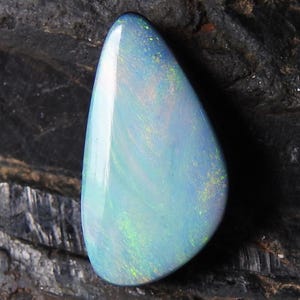 Australiano Opala Doublet Smooth Multi Fire Fancy Shape Cabochon/19X10X4MM/MS