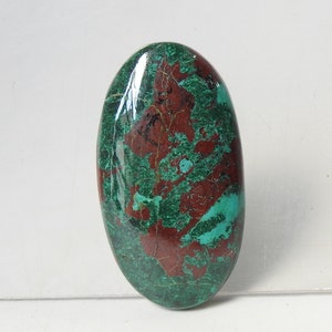 Cabochon lisse de forme ovale azurite malachite/44 x 22 x 7 mm/pierres précieuses faites main/pierres non serties/pour la fabrication de bijoux/unique en son genre/100 % naturel/C-27