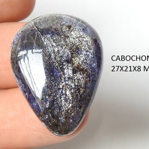 Iolith Sonnenstein Birnenform Cabochon/Feldspat/handgefertigter Edelstein/loser Stein/zur Herstellung von Schmuck/Anhänger/Einzelstück/100% natürlich C-105