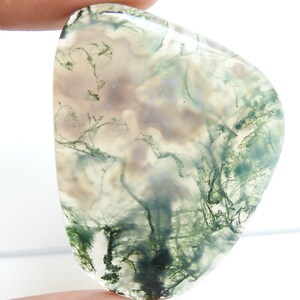 Moss Agate Smooth Fancy Shape Cabochon/45X34X5 MM Ca/voor het maken van sieraden/natuursteen/losse edelsteen/groothandelaar/benodigdheden/C-73