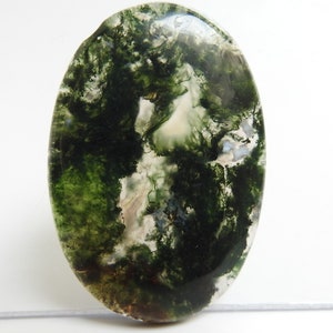 Mosagaat gladde ovale vorm cabochon/49X32X5 MM/voor het maken van sieraden/natuursteen/losse edelsteen/groothandelaar/benodigdheden/C-73