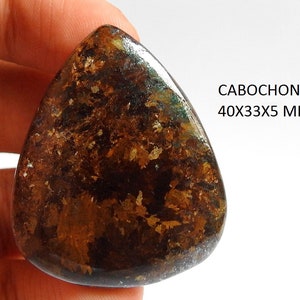 Cabochon en forme de poire lisse brownzite/pierre faite main/pierres précieuses pour la fabrication de bijoux/pendentif/pièce unique en son genre/C-50 100 % naturel
