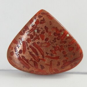 Cabochon lisse en forme de poire, corail en cuivre stabilisé/29X34X5 MM environ/Pierres précieuses faites main/pour la fabrication de bijoux/C-62 unique en son genre