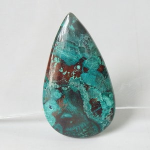 Shattuckite gladde peervorm cabochon/38X22X4MM ca./voor het maken van sieraden/handgemaakte edelsteen/natuursteen/groothandelaar/benodigdheden/C-29