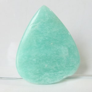 Cabochon en forme de poire lisse amazonite/49 x 41 x 5 mm environ pierre faite main/pierres précieuses pour la fabrication de bijoux/pendentif/pièce unique en son genre/C-78 100 % naturel