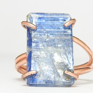 Kyanit Draht Gewickelt Einstellbar Kupfer Ring Lose Rohstein Geschenk Für Sie Modische Schmuck Einzigartig R19
