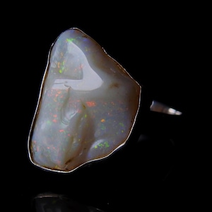 Australian Opal Natural Polished Rough Ring Gift For Her Fashionable Jewelry New Arrival