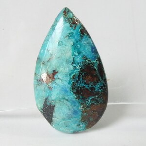 Shattuckite gladde peervorm cabochon/34X20X6MM ca./voor het maken van sieraden/handgemaakte edelsteen/natuursteen/groothandelaar/benodigdheden/C-29