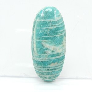 Cabochon de forme ovale lisse en amazonite/39 x 18 x 7 mm/fait main/pierres précieuses pour pendentif/bijoux/unique en son genre/C-78 100 % naturel