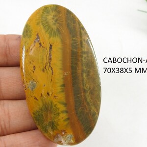 Cabochon de forme ovale lisse en jaspe océan/Pierres précieuses en vrac/Pierres faites main/pour la fabrication de bijoux/pendentif/pièce unique en son genre 100 % naturel C-110
