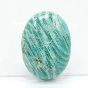 Cabochon de forme ovale lisse en amazonite/32 x 23 x 10 mm/fait main/pierres précieuses pour pendentif/bijoux/unique en son genre/C-78 100 % naturel