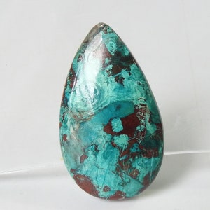 Shattuckite gladde peervorm cabochon/37X21X7MM ca./voor het maken van sieraden/handgemaakte edelsteen/natuursteen/groothandelaar/benodigdheden/C-29