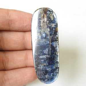 Kyanite Smooth Fancy Shape Cabochão/56X20X4 MM Aprox./Gema Artesanal/Pedra Solta/Para Fazer Joias/Única/100% Natural/C-09