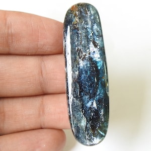 Kyanit Glatte Fancy Form Cabochon / 53X15X8 MM / Handgefertigter Edelstein / Lose Stein / Für die Herstellung von Schmuck / One Of A Kind / 100% natürlich / C-09