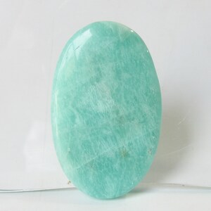Cabochon de forme ovale lisse en amazonite/54 x 33 x 7 mm environ pierre faite main/pierres précieuses pour la fabrication de bijoux/pendentif/pièce unique en son genre/C-78 100 % naturel
